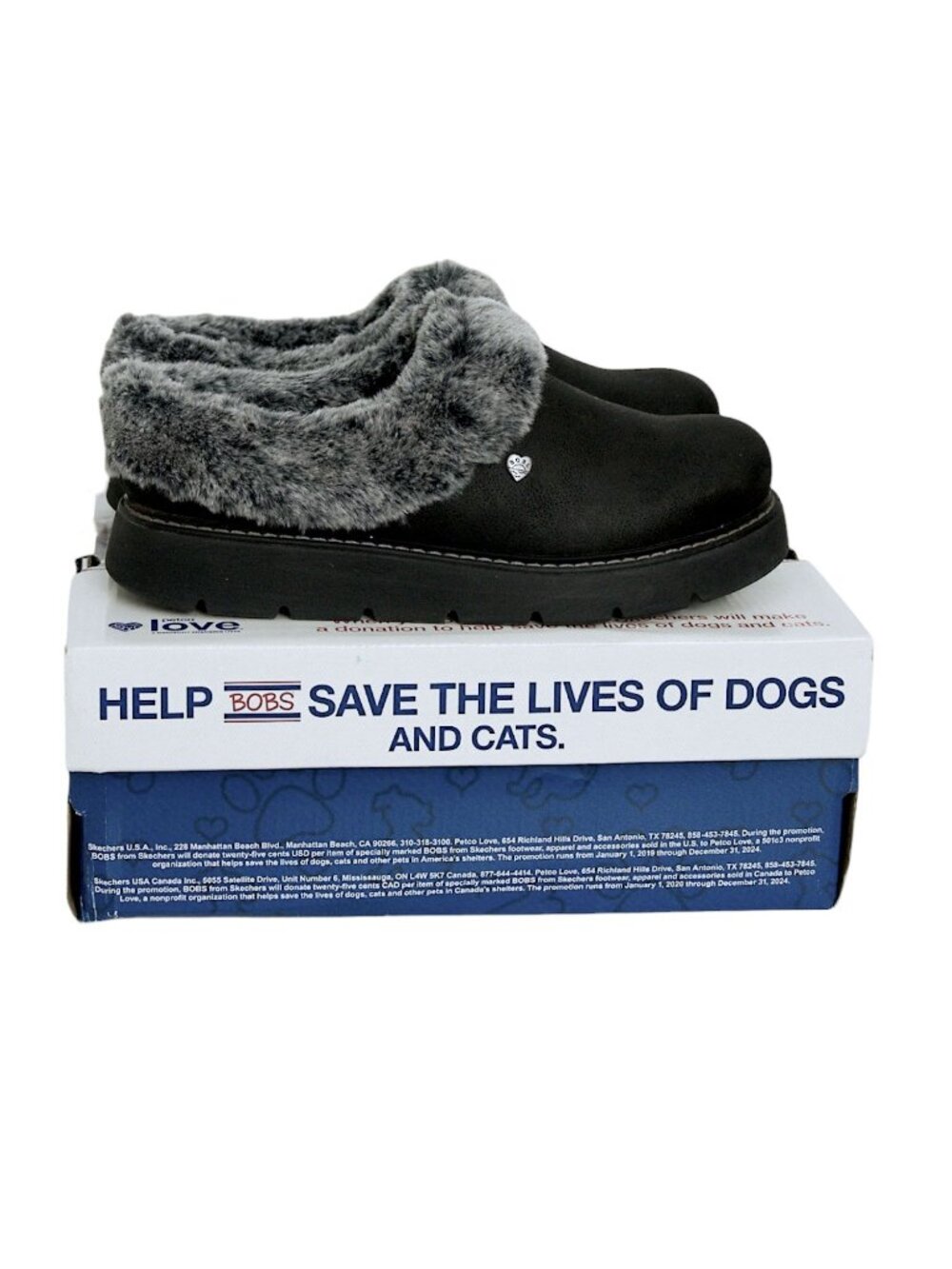 BOBS Skechers Keepsakes Lite Slipper Clog  Size 9 Womens Faux Fur Black Shoes - Picture 8 of 12